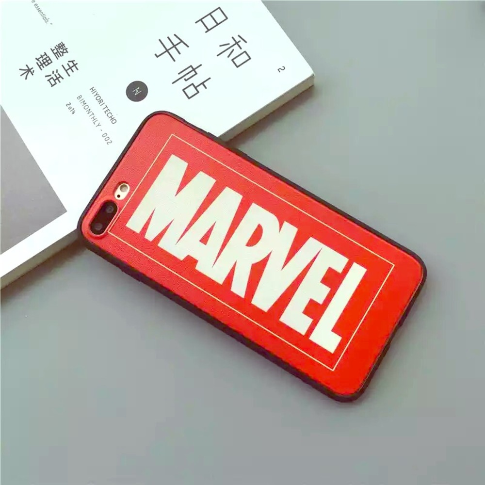 RED MARVEL case for Iphone 7 8 Plus